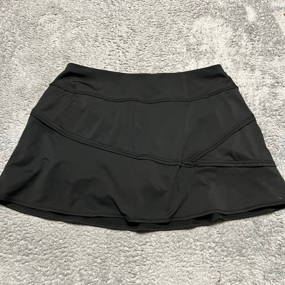 Athleta Skort Womens Small Black Mixer Skort 138336 Pull On Skirt Zip